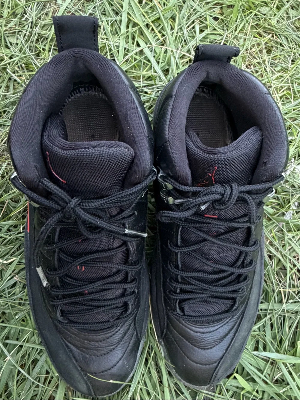 Jordan Men’s Black Sneakers with Red Accents